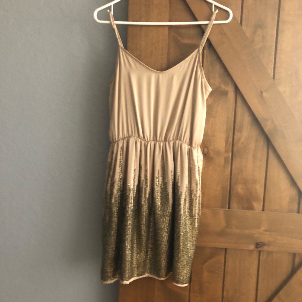 Gold cocktail dress